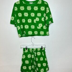 Green Floral Matching Set